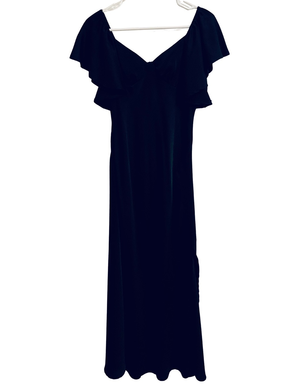 Black Ruffle Maxi Dress - Off-Shoulder or On-Shoulder (Versatile Styling)
